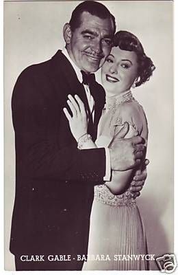Clark Gable and Barbara Stanwyck