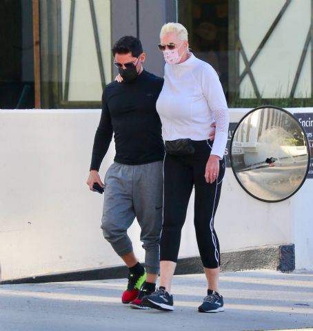 Brigitte Nielsen – Seen at her local gym with husband Mattia Dessi in Encino