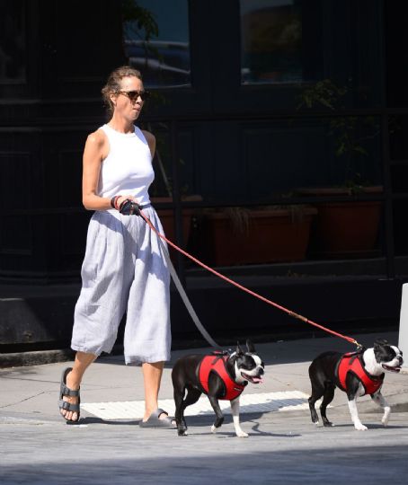Christy Turlington Out with Her Dog in New York