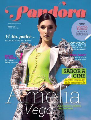Amelia Vega - Pandora Magazine Cover [Dominican Republic] (April 2011)
