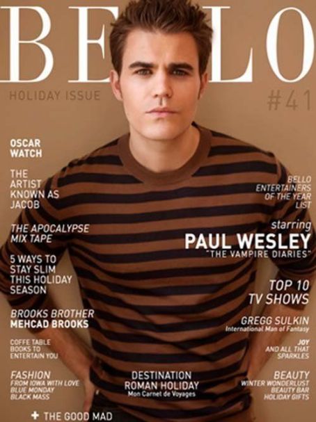 Paul Wesley Bello Magazine Magazine December 2012 Cover Photo United States 