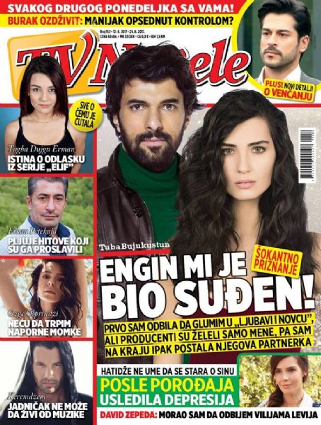 Engin Akyürek, Tuba Büyüküstün - TV Novele Magazine Cover [Serbia] (12 June 2017)