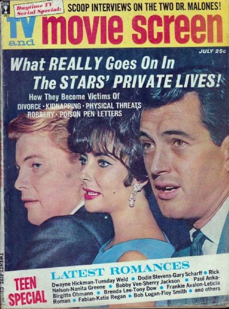 Elizabeth Taylor - TV and Movie Screen Magazine Cover [United States] (July 1962)