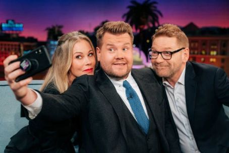 Christina Applegate and Kenneth Branagh at 'The Late Late Show with James Corden' (May 2019)