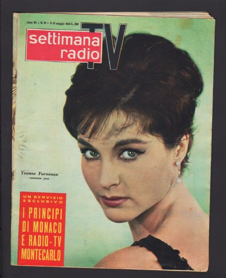 Yvonne Furneaux, Settimana Radio Tv Magazine 08 May 1960 Cover Photo 