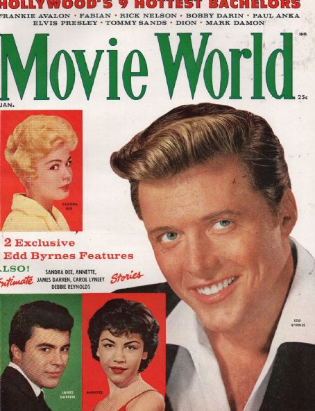 Edd Byrnes - Movie World Magazine Cover [United States] (January 1960)