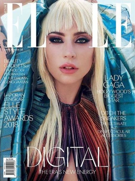 Lady Gaga, Elle Magazine November 2018 Cover Photo - Indonesia