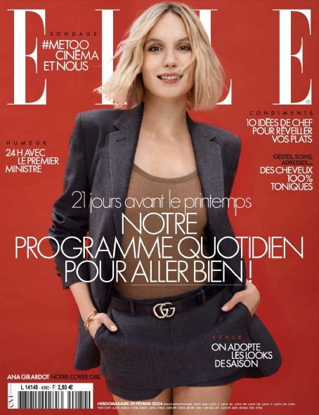 Ana Girardot, Elle Magazine 29 February 2024 Cover Photo - France