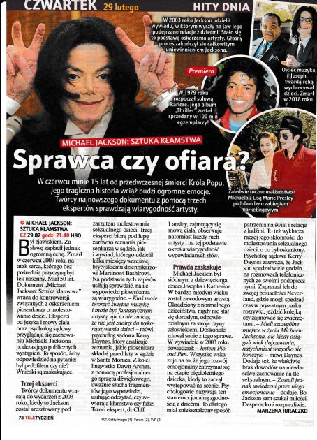 Michael Jackson - Tele Tydzień Magazine Pictorial [Poland] (23 February 2024)