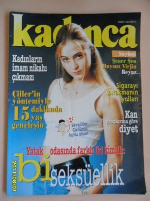 Ceyda Duvenci Sex Video - Ceyda DÃ¼venci, Kadinca Magazine February 1997 Cover Photo - Turkey