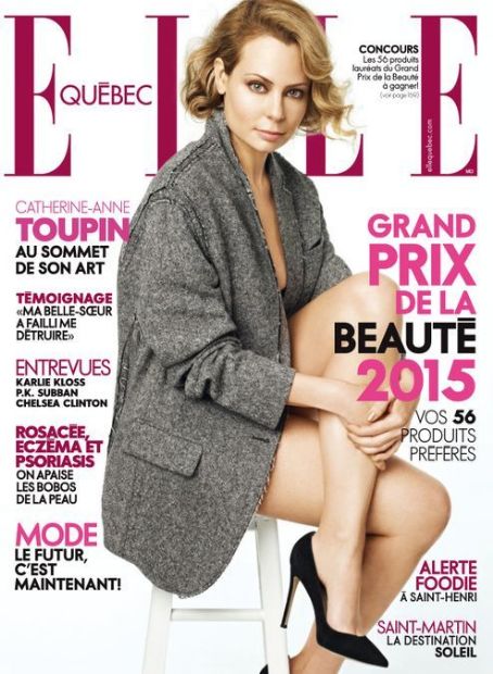 Catherine-Anne Toupin, Elle Quebec Magazine November 2015 Cover Photo ...