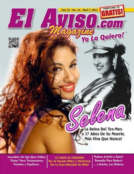 Selena, El Aviso Magazine 07 April 2012 Cover Photo - United States