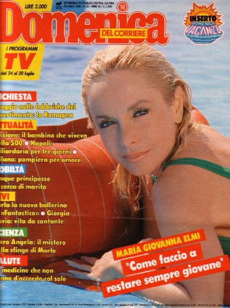 Maria Giovanna Elmi Magazine Cover Photos - List of magazine covers ...