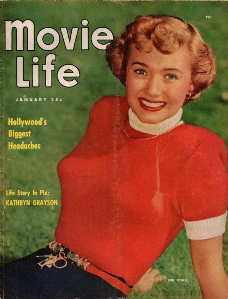 Jane Powell, Movie Life Magazine January 1953 Cover Photo - United States