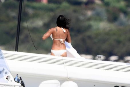 Michelle Rodriguez – Enjoying holidays on a yacht in Porto Cervo
