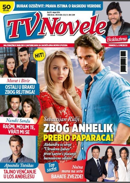Sebastián Rulli, Angelique Boyer - TV Novele Magazine Cover [Serbia] (August 2014)