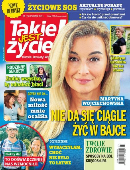 Martyna Wojciechowska, Takie Jest ¿ycie! Magazine August 2021 Cover ...