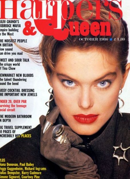 Renée Simonsen, Harpers & Queen Magazine October 1986 Cover Photo ...