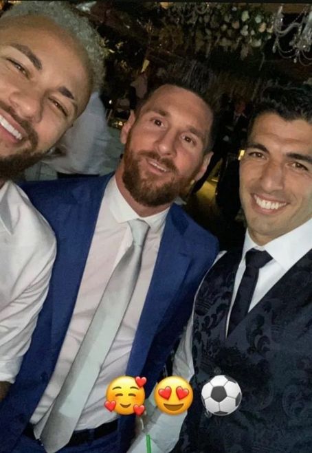NOU MEMORIES Messi, Suarez and Neymar reunited in brilliant pic as old Barcelona team-mates attend Uruguayan’s vow renewal ceremony