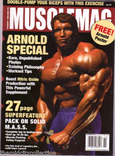 Arnold Schwarzenegger, Musclemag Magazine November 2007 Cover Photo ...