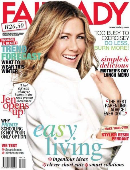 Jennifer Aniston, Fairlady Magazine May 2013 Cover Photo - South Africa