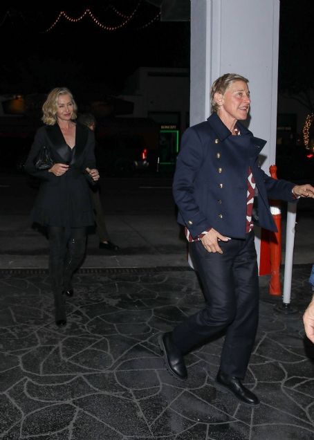 Ellen DeGeneres – With Portia de Rossi with friends at E Baldi in Beverly Hills