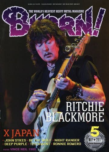 Ritchie Blackmore, Burrn! Magazine May 2017 Cover Photo - Japan