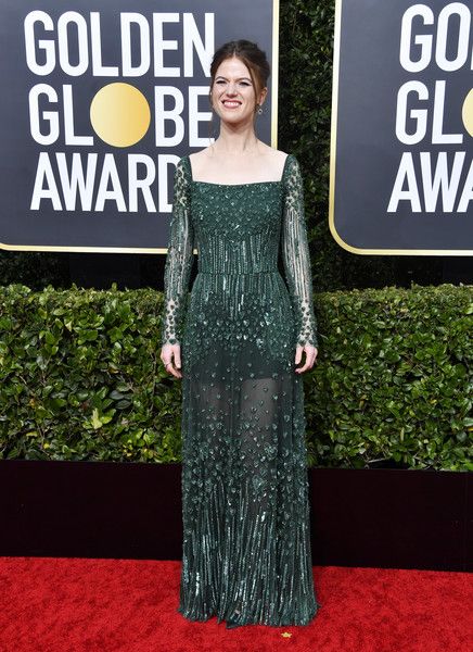 Rose Leslie wears Elie Saab Dress : 77th Annual Golden Globe Awards