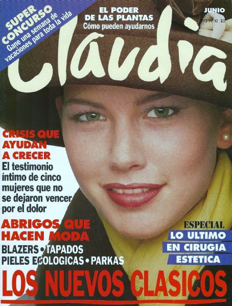 Valeria Mazza, Claudia Magazine June 1993 Cover Photo - Argentina