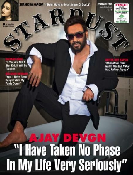 Ajay Devgan - Stardust Magazine Cover [India] (February 2017)