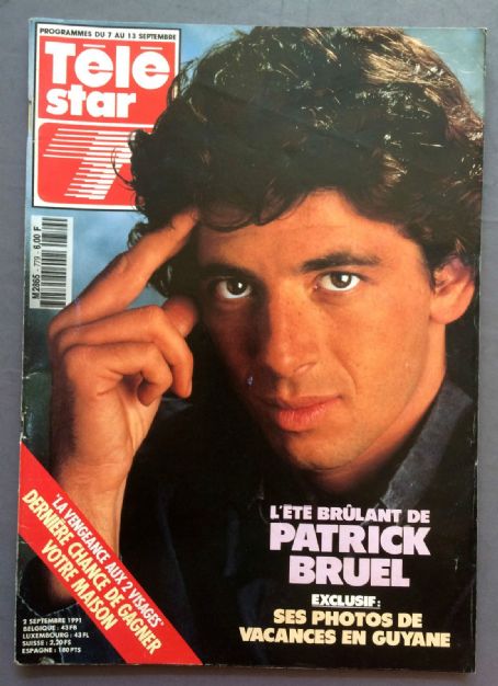 Patrick Bruel, Télé Star Magazine 02 September 1991 Cover Photo - France