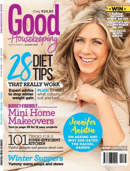 Jennifer Aniston, Good Housekeeping Magazine August 2015 Cover Photo