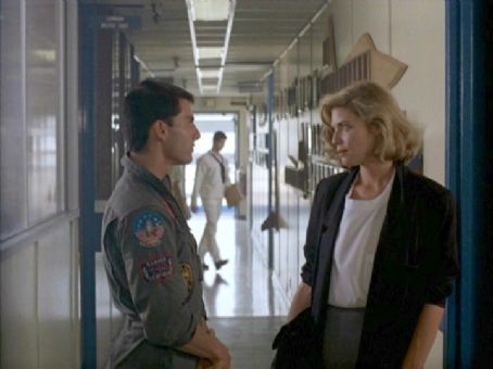 Tom Cruise and Kelly McGillis in Top Gun (1986) .