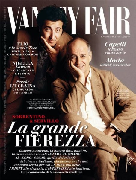 Toni Servillo, Paolo Sorrentino - Vanity Fair Magazine Cover [Italy] (12 March 2014)