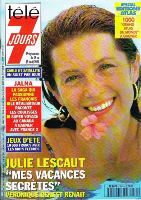 Véronique Genest, Télé 7 Jours Magazine 13 August 1994 Cover Photo - France