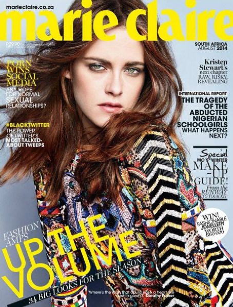 Kristen Stewart, Marie Claire Magazine August 2014 Cover Photo - South ...