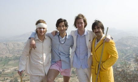 BY WAY OF WES ANDERSON — Owen Wilson and Adrien Brody on the set