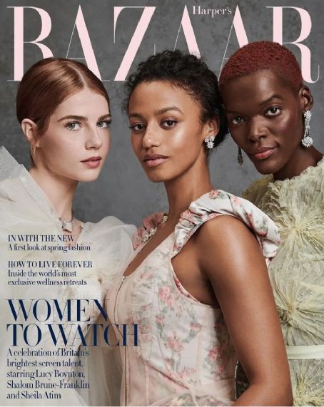 Lucy Boynton, Shalom Brune-Franklin, Sheila Atim, Harper's Bazaar