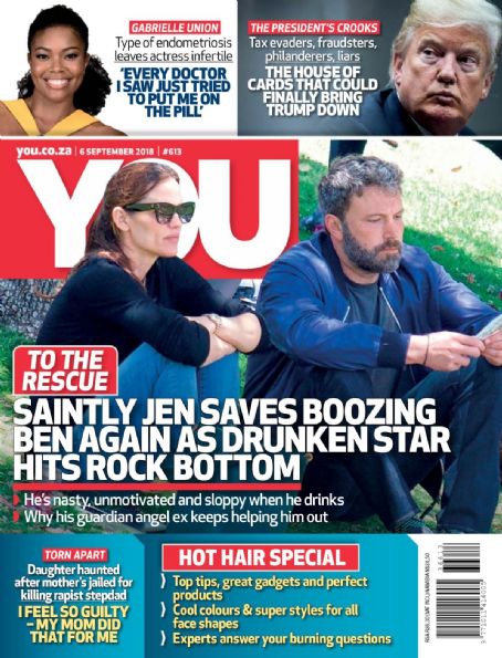 Jennifer Garner, Ben Affleck - You Magazine Cover [South Africa] (6 September 2018)