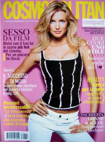 Sharon Van der Knaap, Cosmopolitan Magazine February 2006 Cover Photo ...