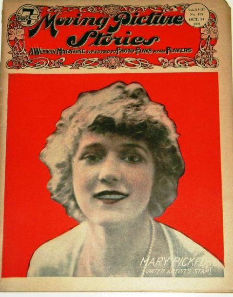 Mary Pickford - Moving Picture Stories Magazine Cover [United States] (14 October 1921)