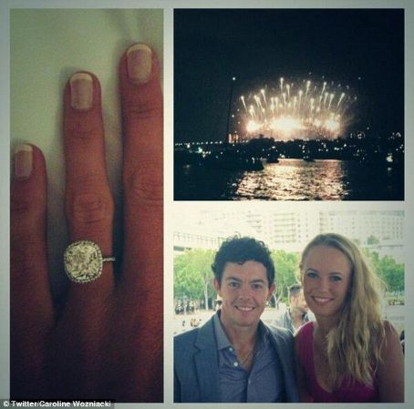 Caroline Wozniacki posted a picture of the engagement ring Rory McIlroy gave her on Twitter