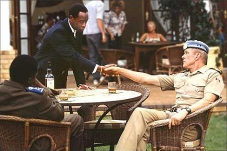 Don Cheadle and Nick Nolte in Terry George #39 s Hotel Rwanda Picture