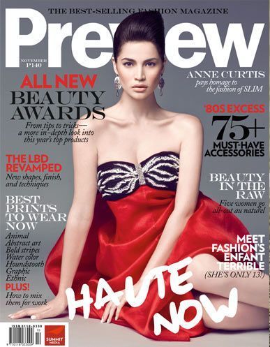 Anne Curtis, Preview Magazine November 2009 Cover Photo - Philippines