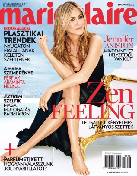 Jennifer Aniston, Marie Claire Magazine August 2015 Cover Photo - Hungary