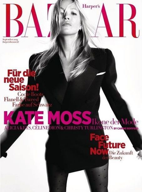 Kate Moss, Harper's Bazaar Magazine September 2019 Cover Photo - Germany