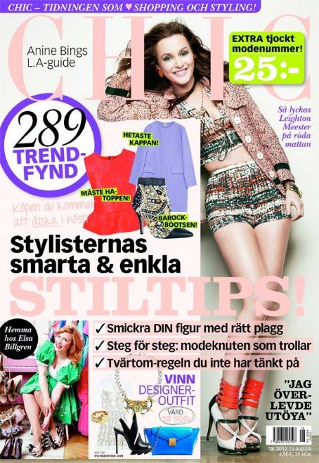 Leighton Meester, Chic Magazine 23 August 2012 Cover Photo - Sweden