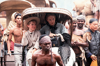 Tom Felton and Jodie Foster make their way to the king's palace in 20th Century Fox's Anna And The King - 12/99