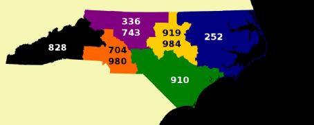 Area codes 919 and 984