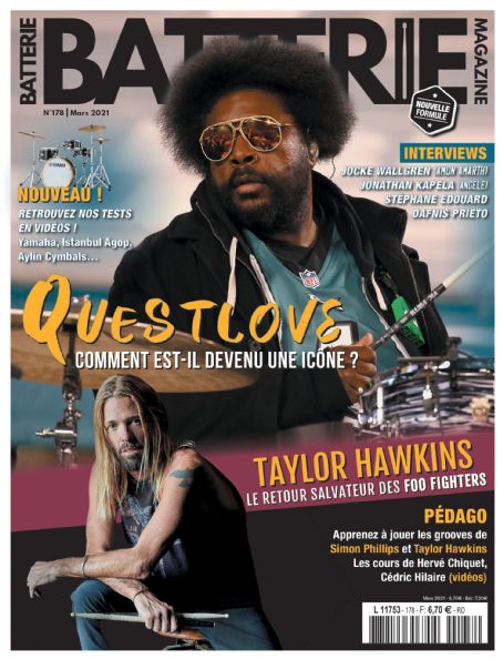 Questlove, Batterie Magazine March 2021 Cover Photo - France